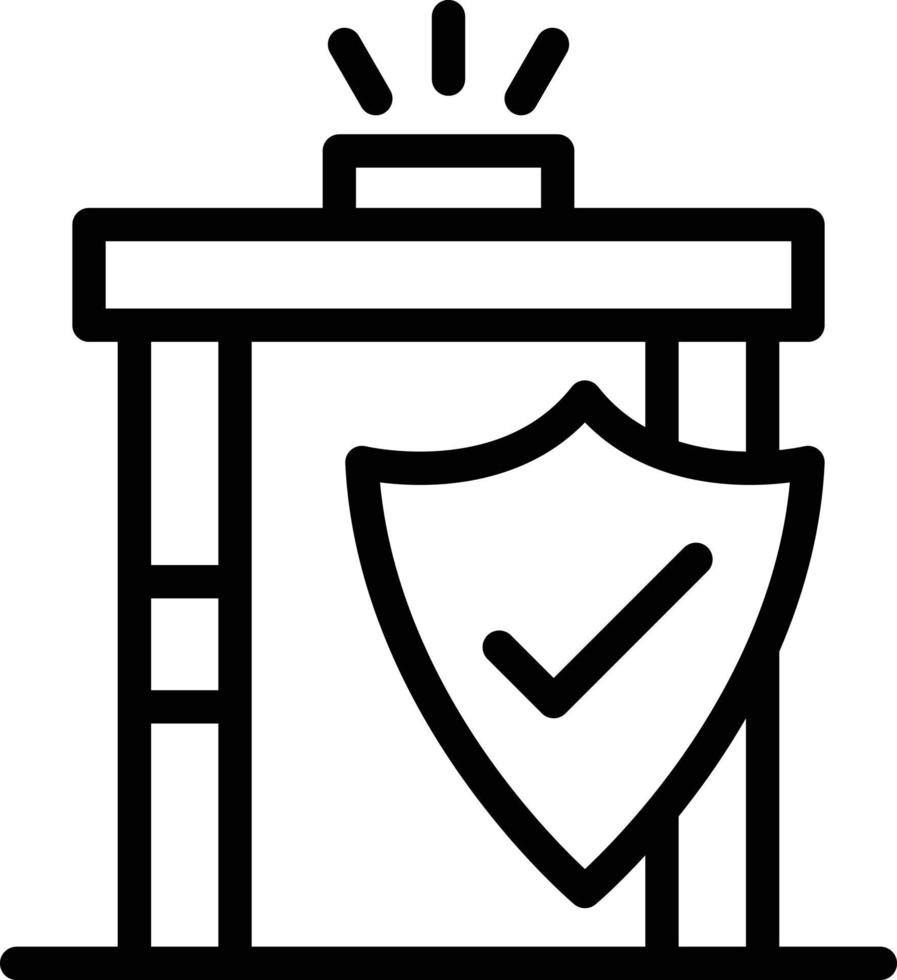 icono de línea de seguridad vector