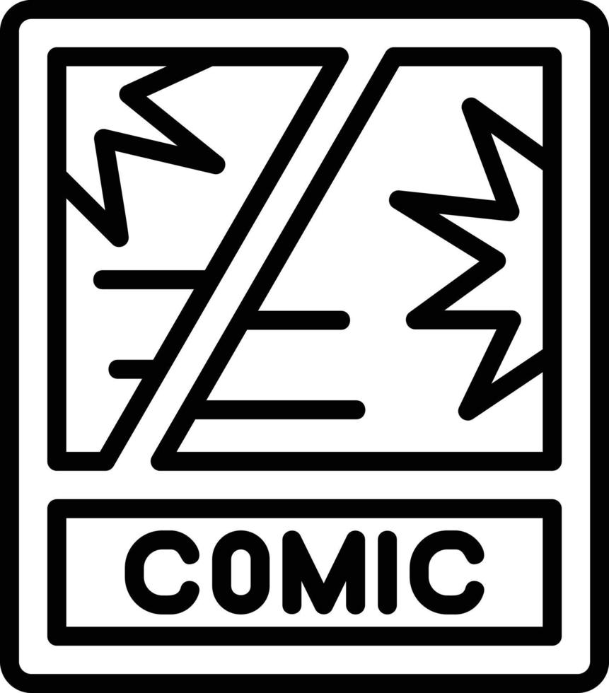 Comic Book Line Icon vector