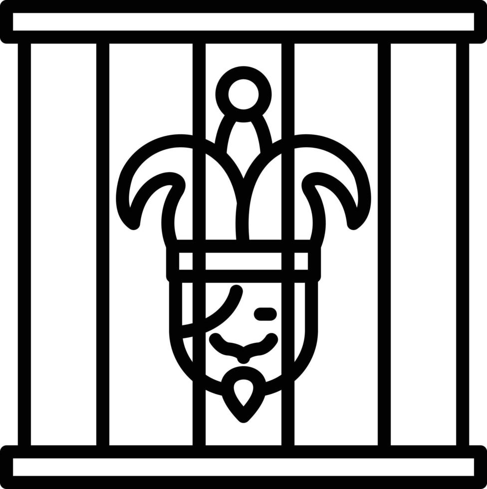 Jail Line Icon vector