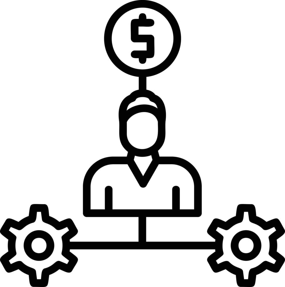 Management Line Icon vector