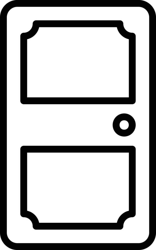 icono de línea de puerta vector