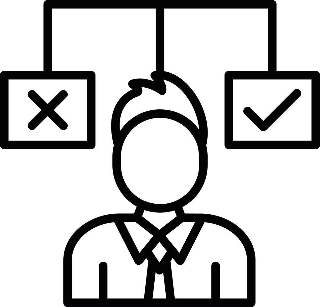 Decision Line Icon vector