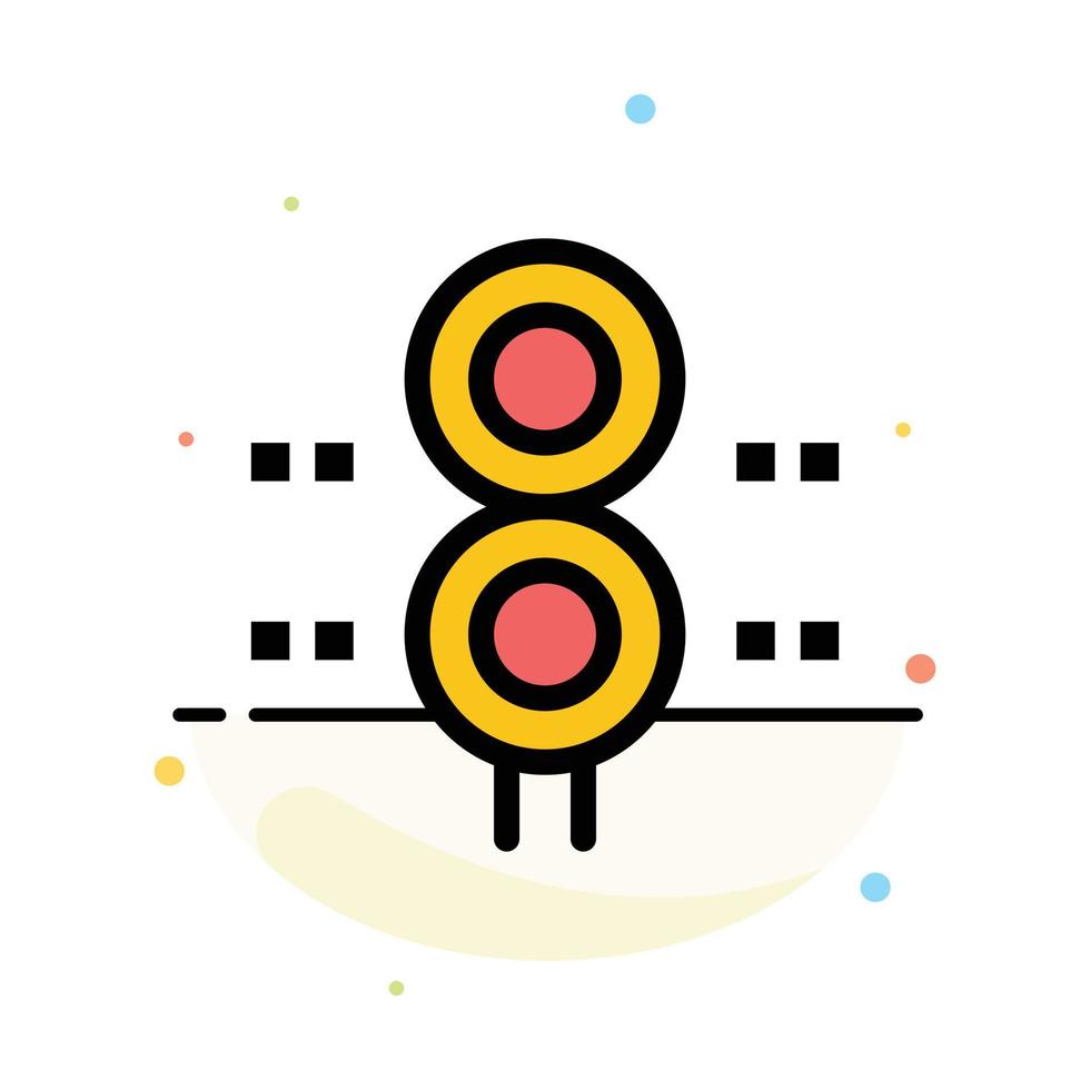 plantilla de icono de color plano abstracto de transporte de tren de tráfico de estación de señal vector