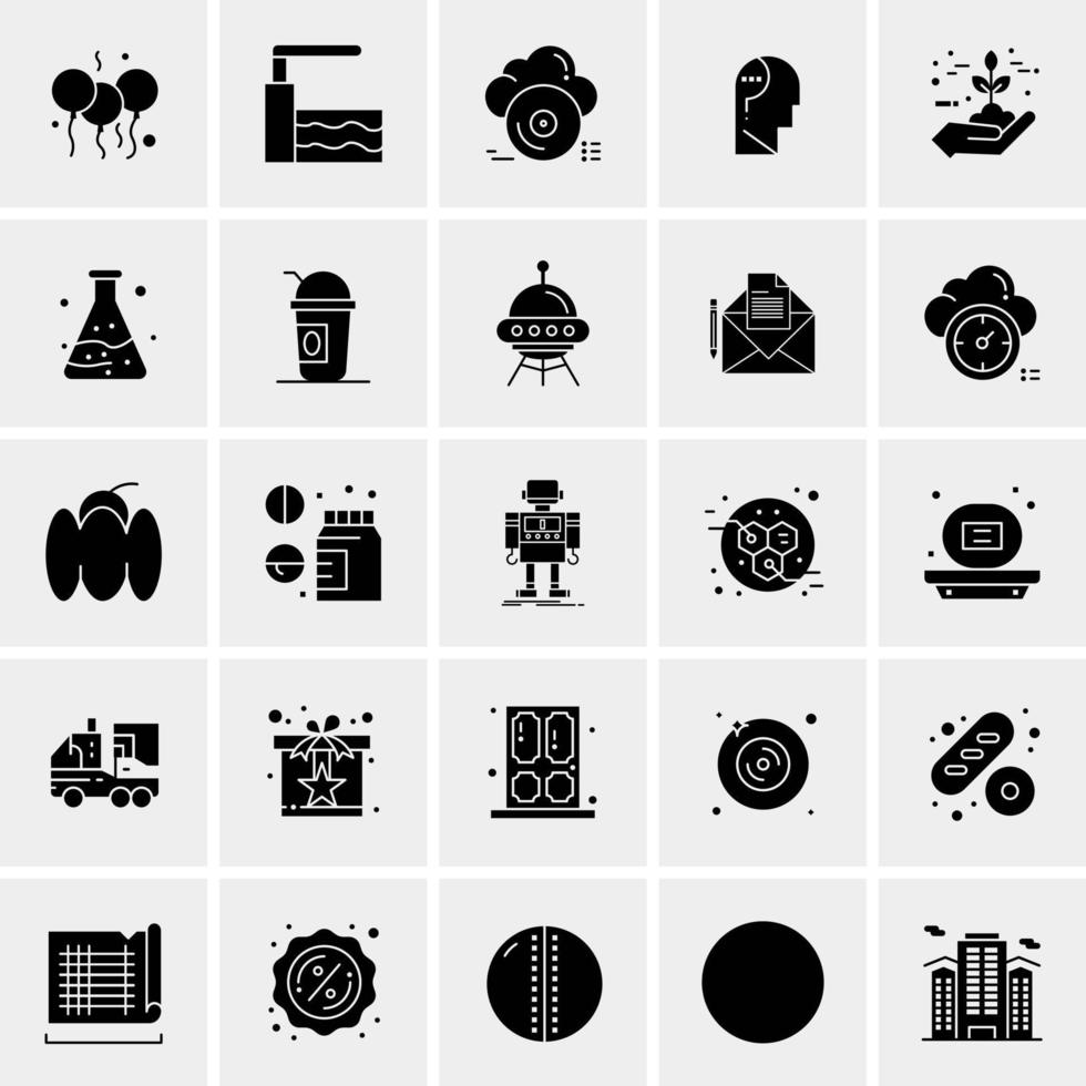 25 iconos de negocios universales vector ilustración de icono creativo para usar en proyectos relacionados con la web y dispositivos móviles