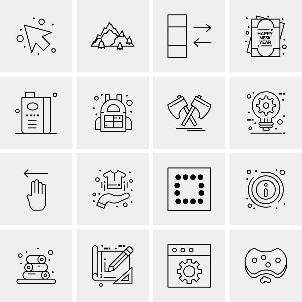 16 Business Universal Icons Vector Creative Icon Illustration to use in web and Mobile Related project