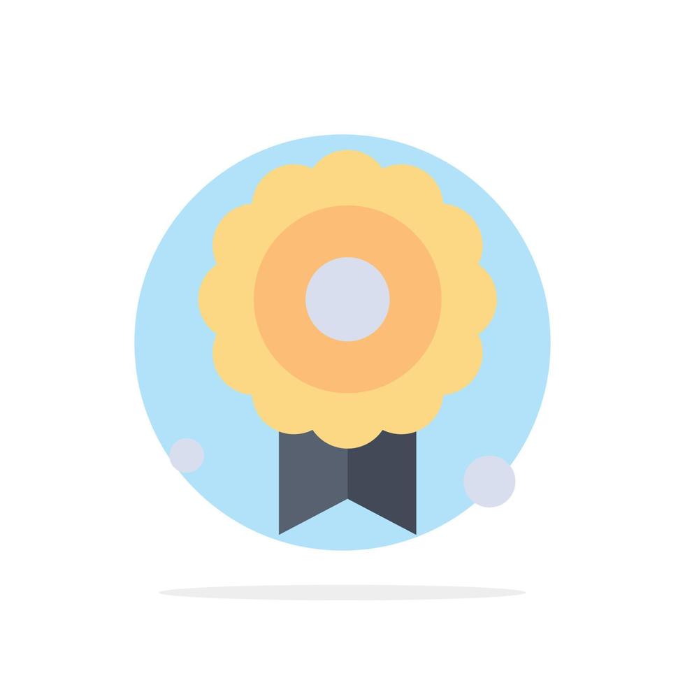 Certificate Medal Quality Abstract Circle Background Flat color Icon vector