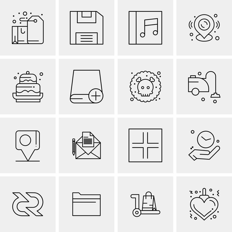 16 Business Universal Icons Vector Creative Icon Illustration to use in web and Mobile Related project