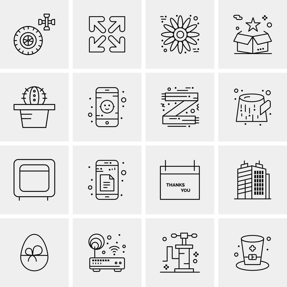 16 Business Universal Icons Vector Creative Icon Illustration to use in web and Mobile Related project