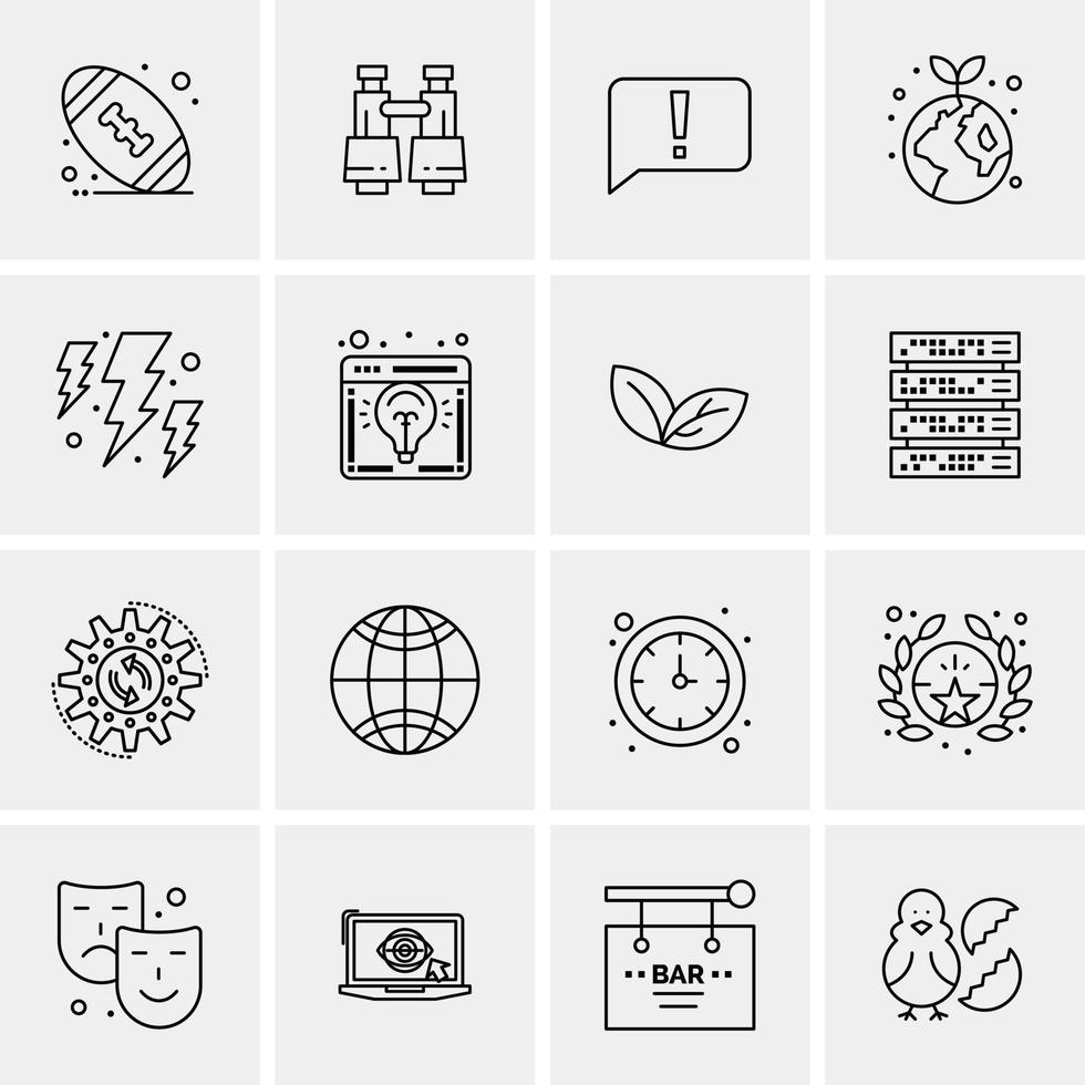 16 iconos universales de negocios vector ilustración de icono creativo para usar en proyectos relacionados con la web y dispositivos móviles