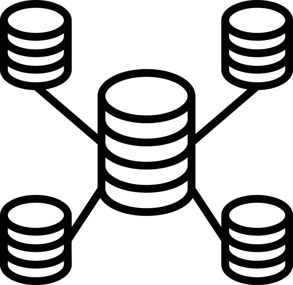 Database Line Icon vector