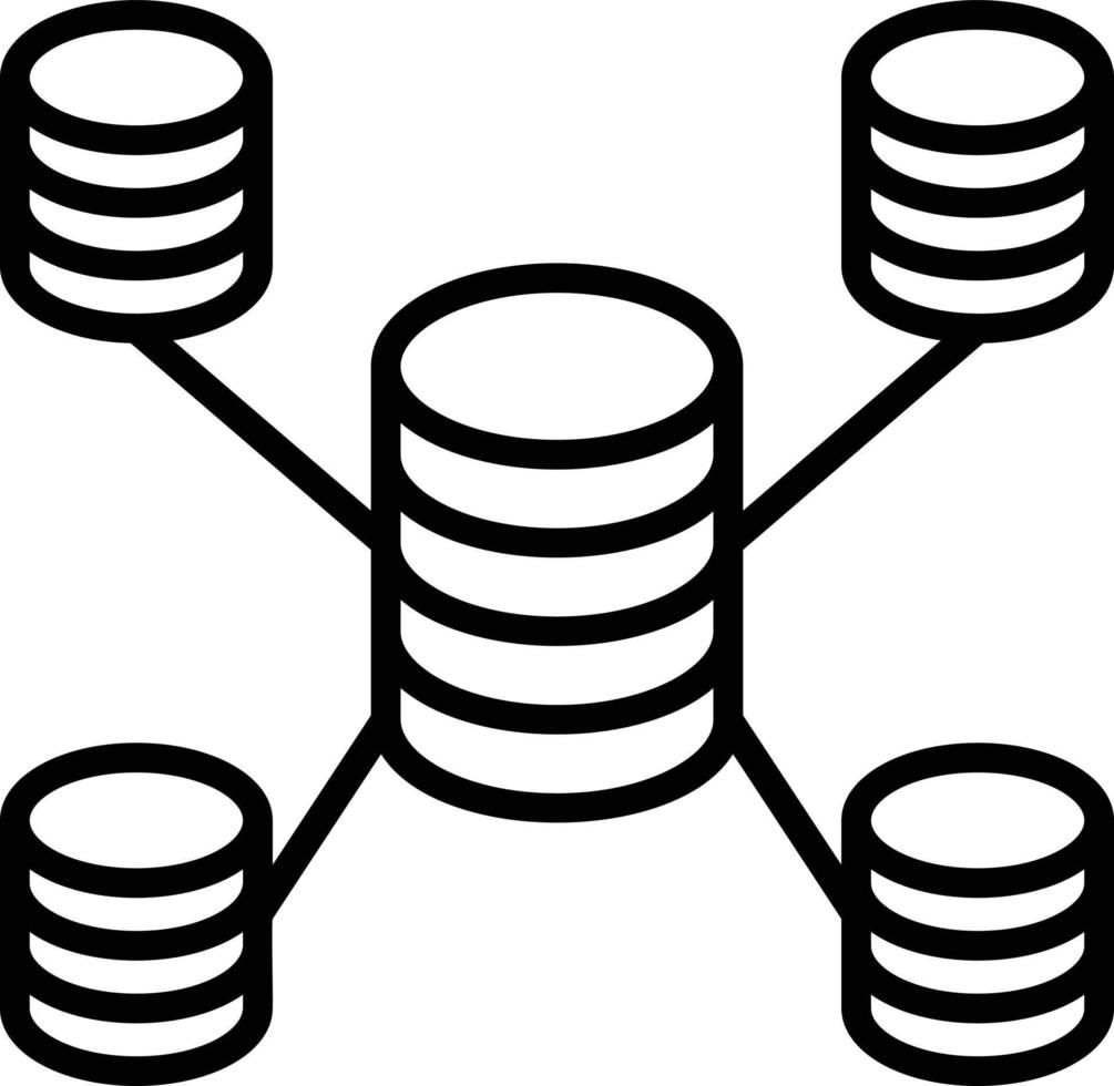 Database Line Icon vector