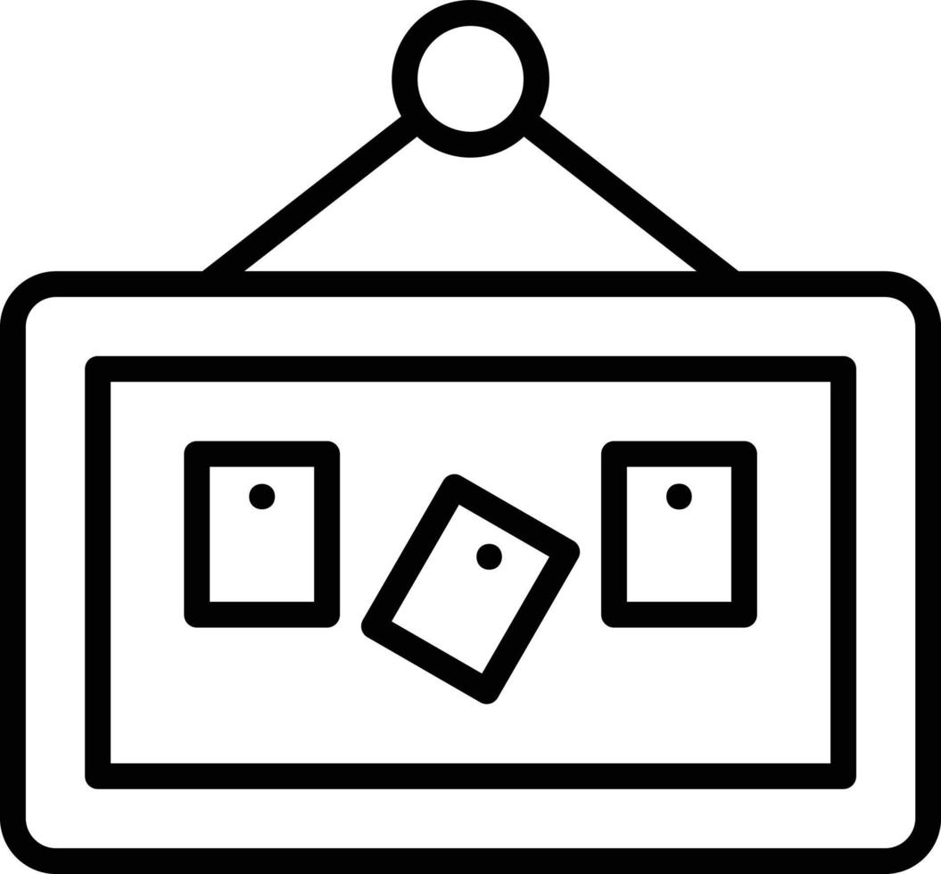 Pinboard Line Icon vector