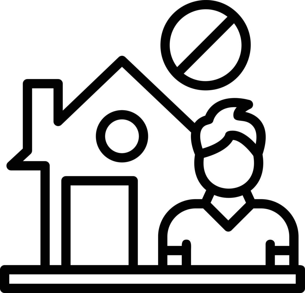 Homeless Line Icon vector