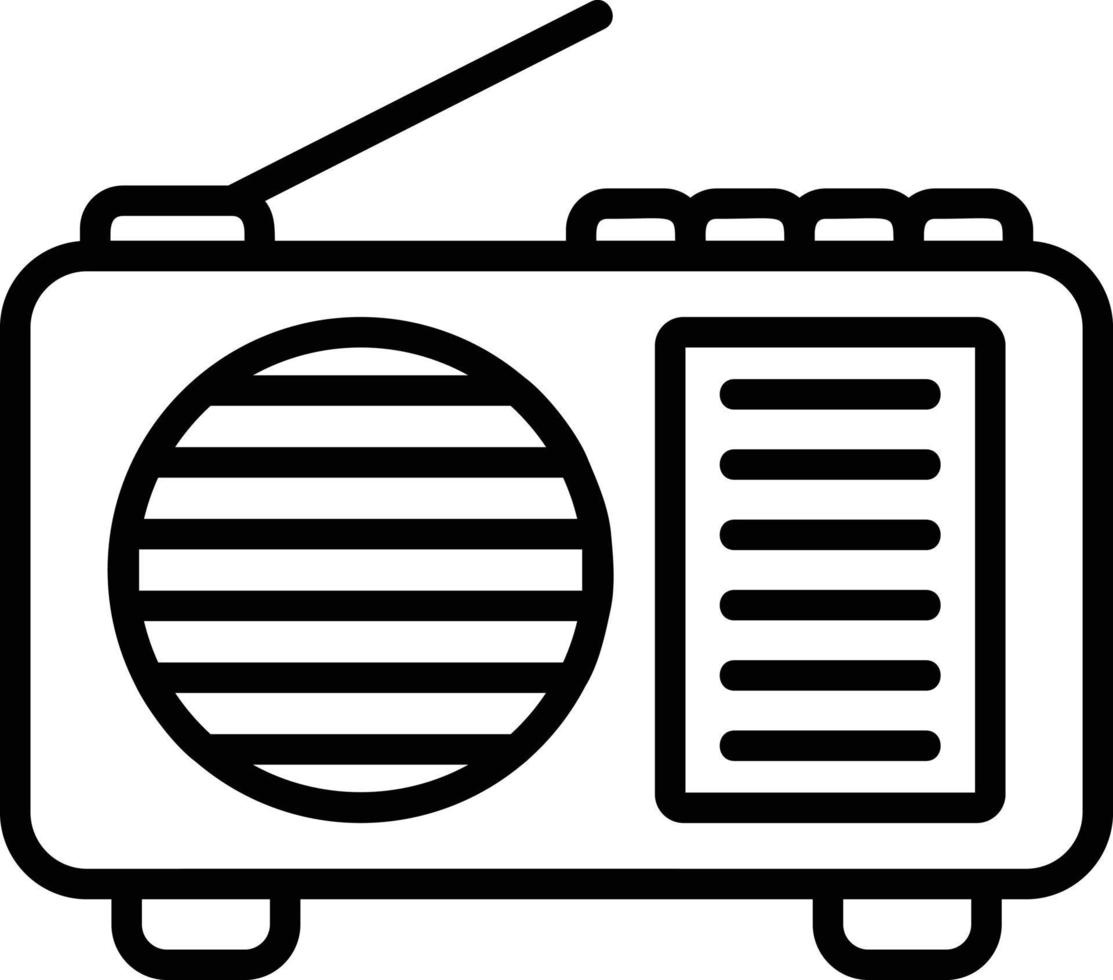 Radio Line Icon vector