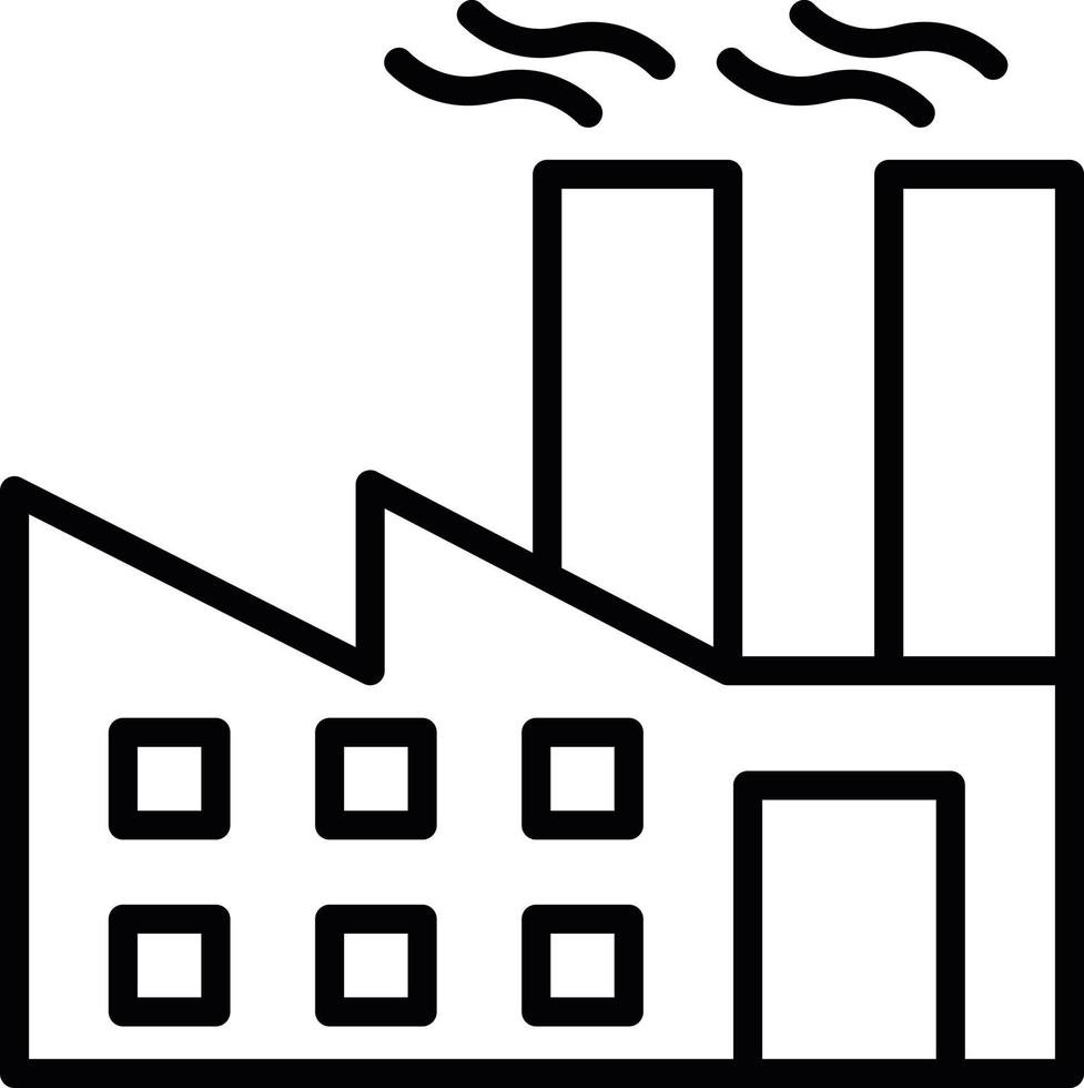 Factory Line Icon vector