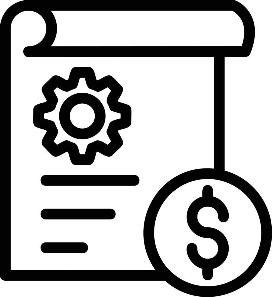 Budget Line Icon vector