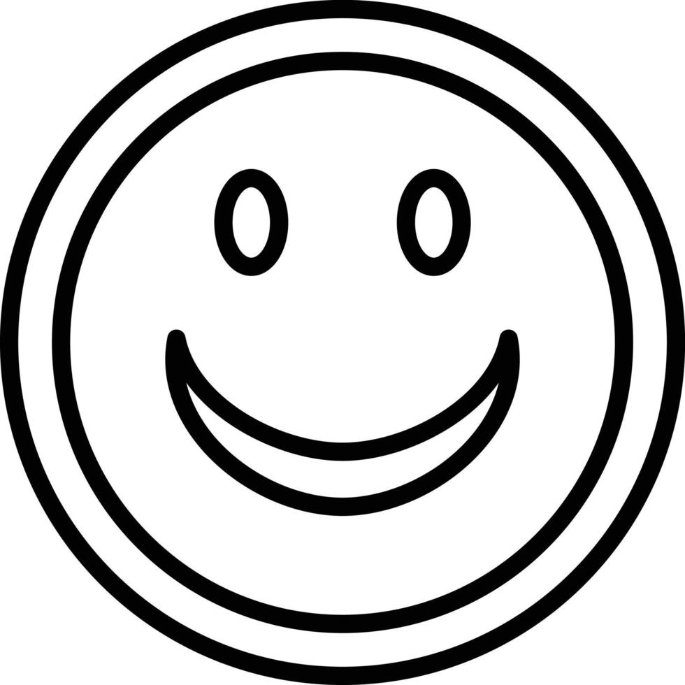 Smile Line Icon vector
