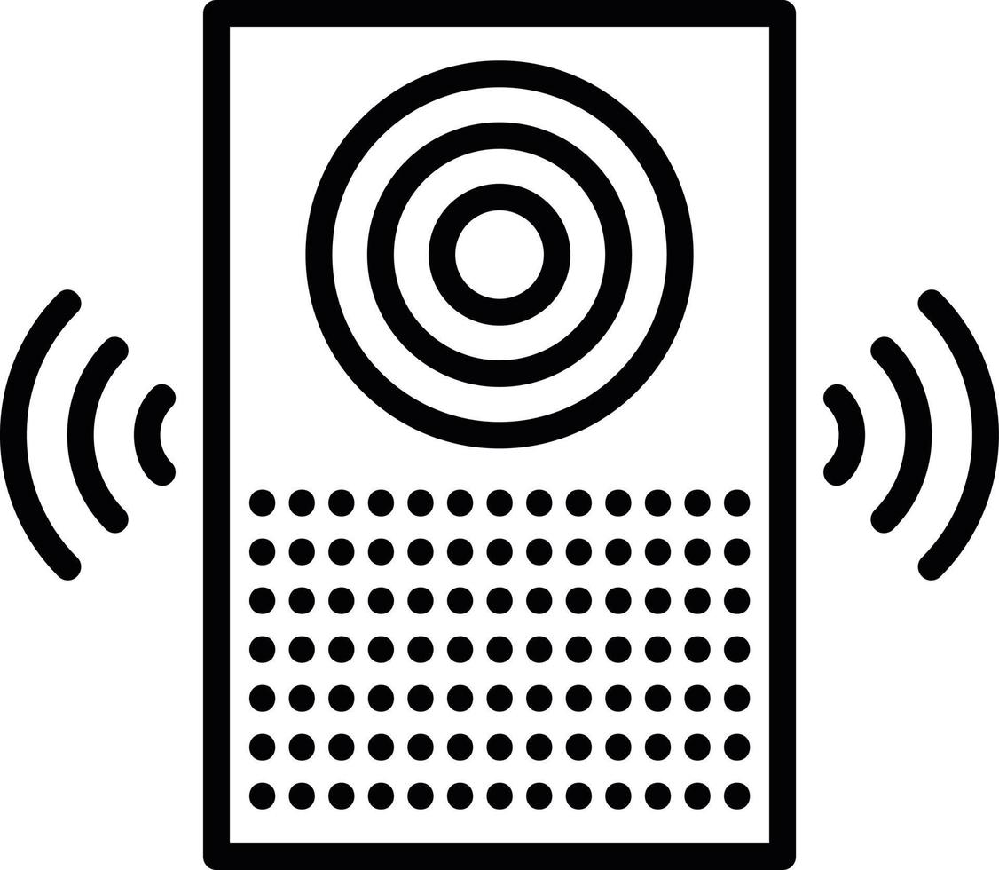 icono de línea de altavoz inteligente vector