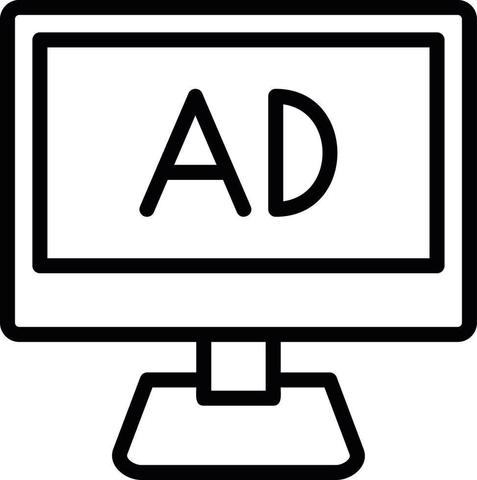 Ad Line Icon vector
