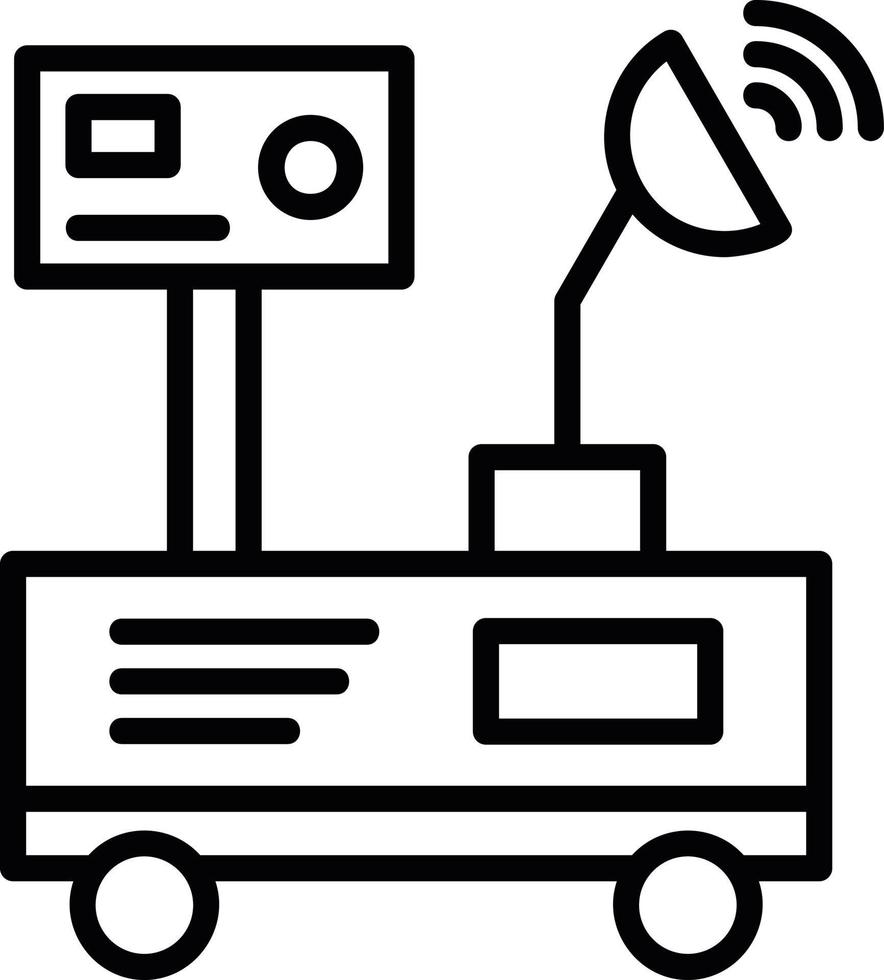 Mars Rover Line Icon vector