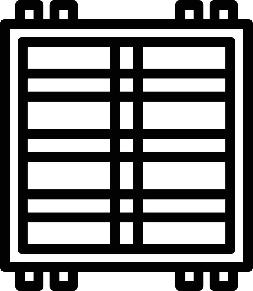 Roof Rack Line Icon vector