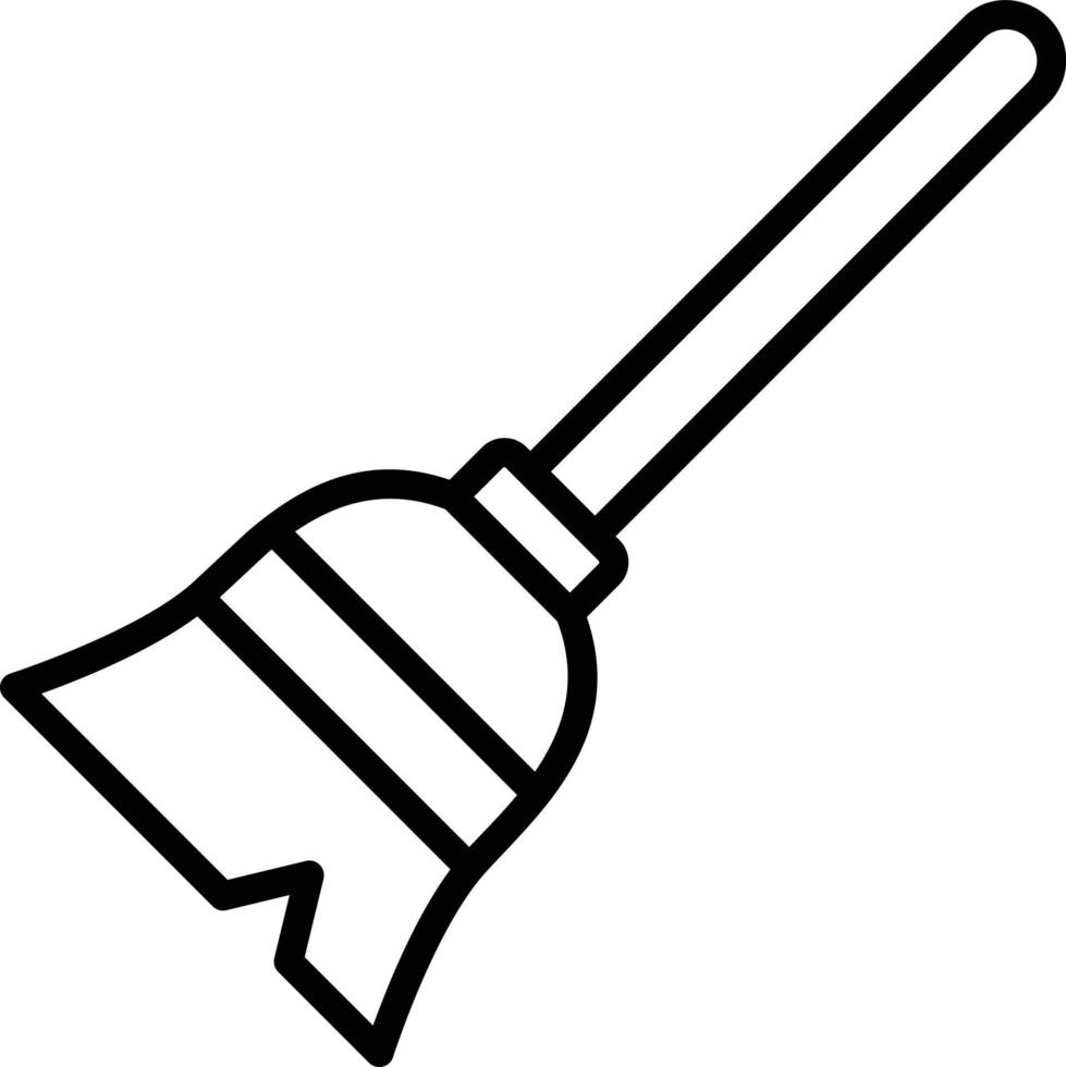 Broom Line Icon vector