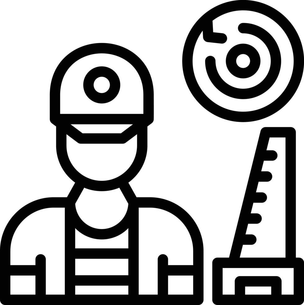 Carpenter Line Icon vector