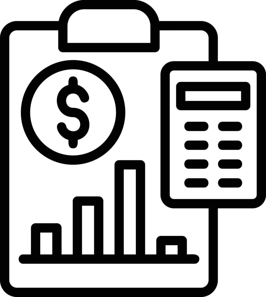 Budget Line Icon vector