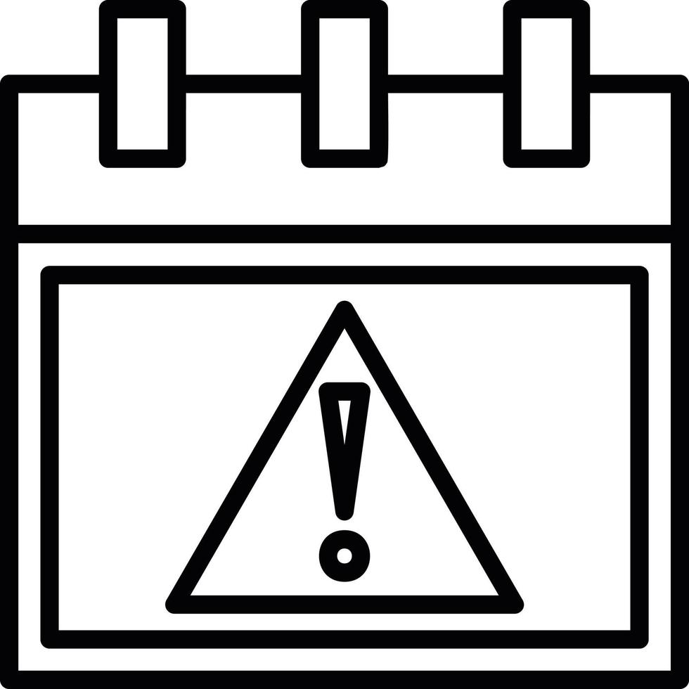 icono de línea de alerta vector