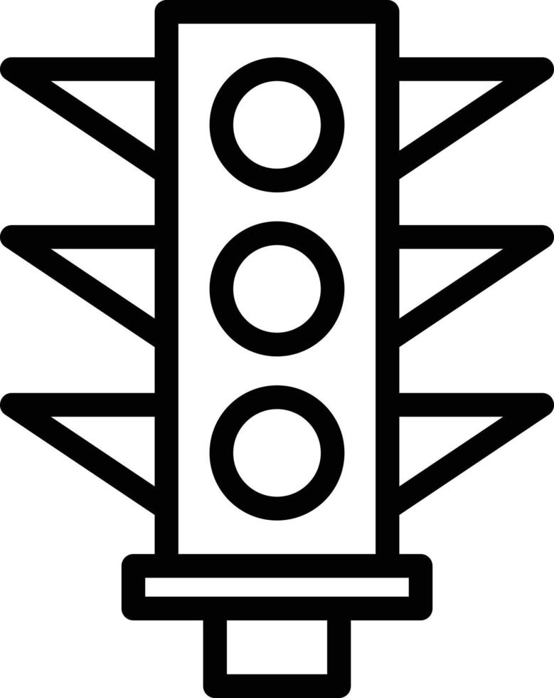 Traffic Signal Line Icon vector