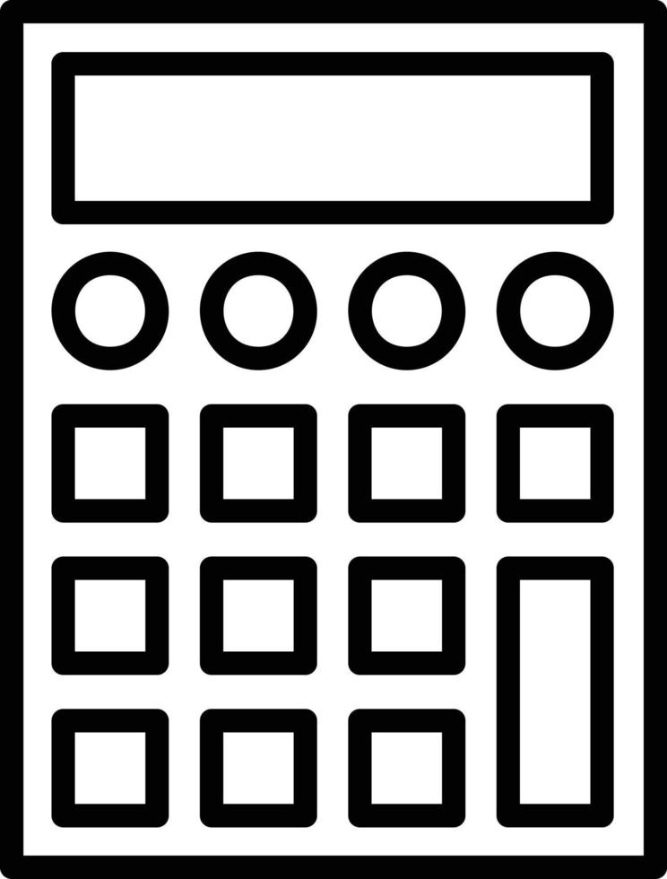 Calculator Line Icon vector