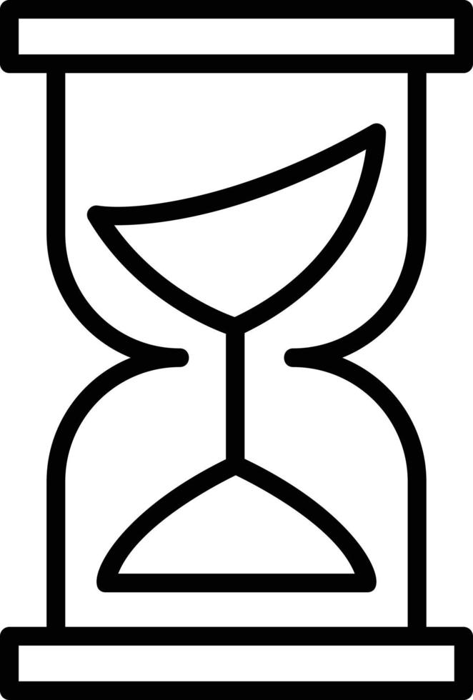 icono de línea de reloj de arena vector