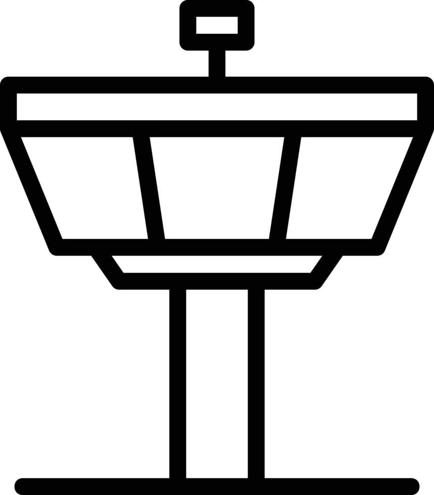 Control Tower Line Icon vector