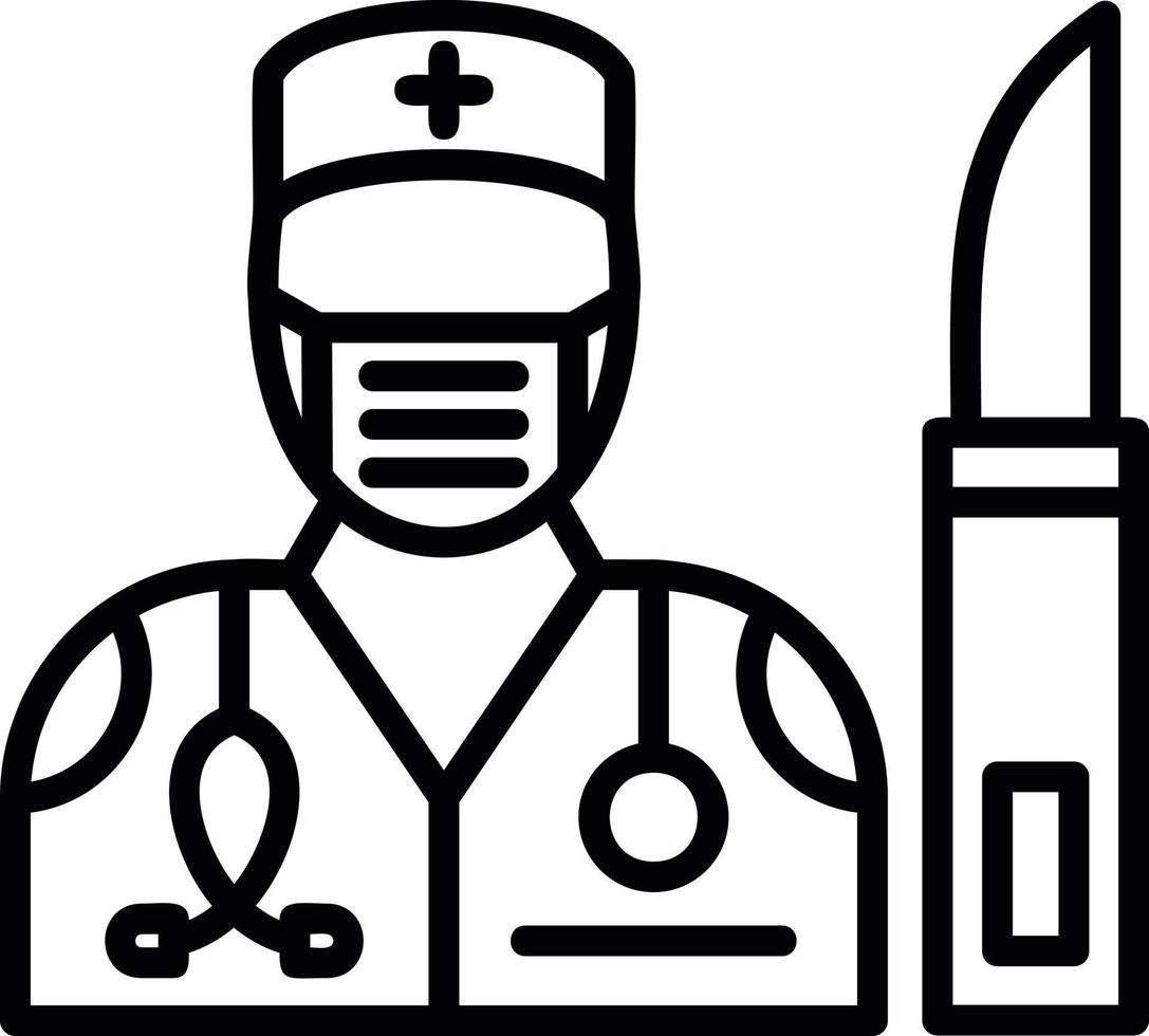 Surgeon Line Icon vector