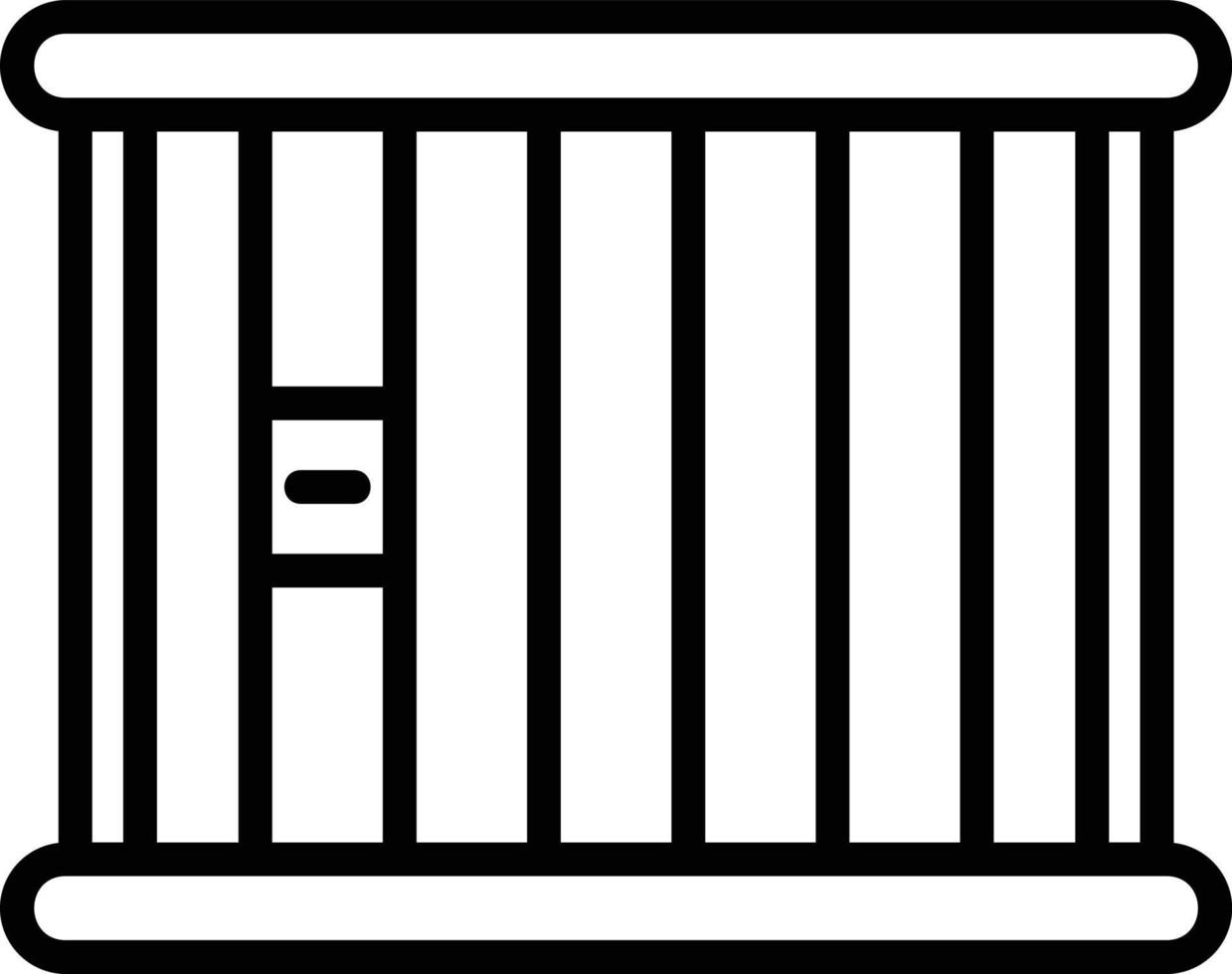 Jail Line Icon vector