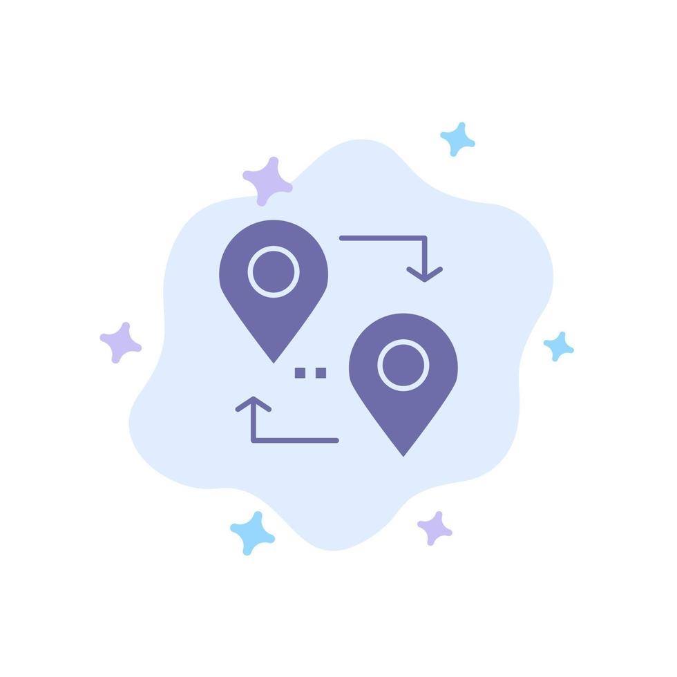 Location Map Pointer Travel Blue Icon on Abstract Cloud Background vector