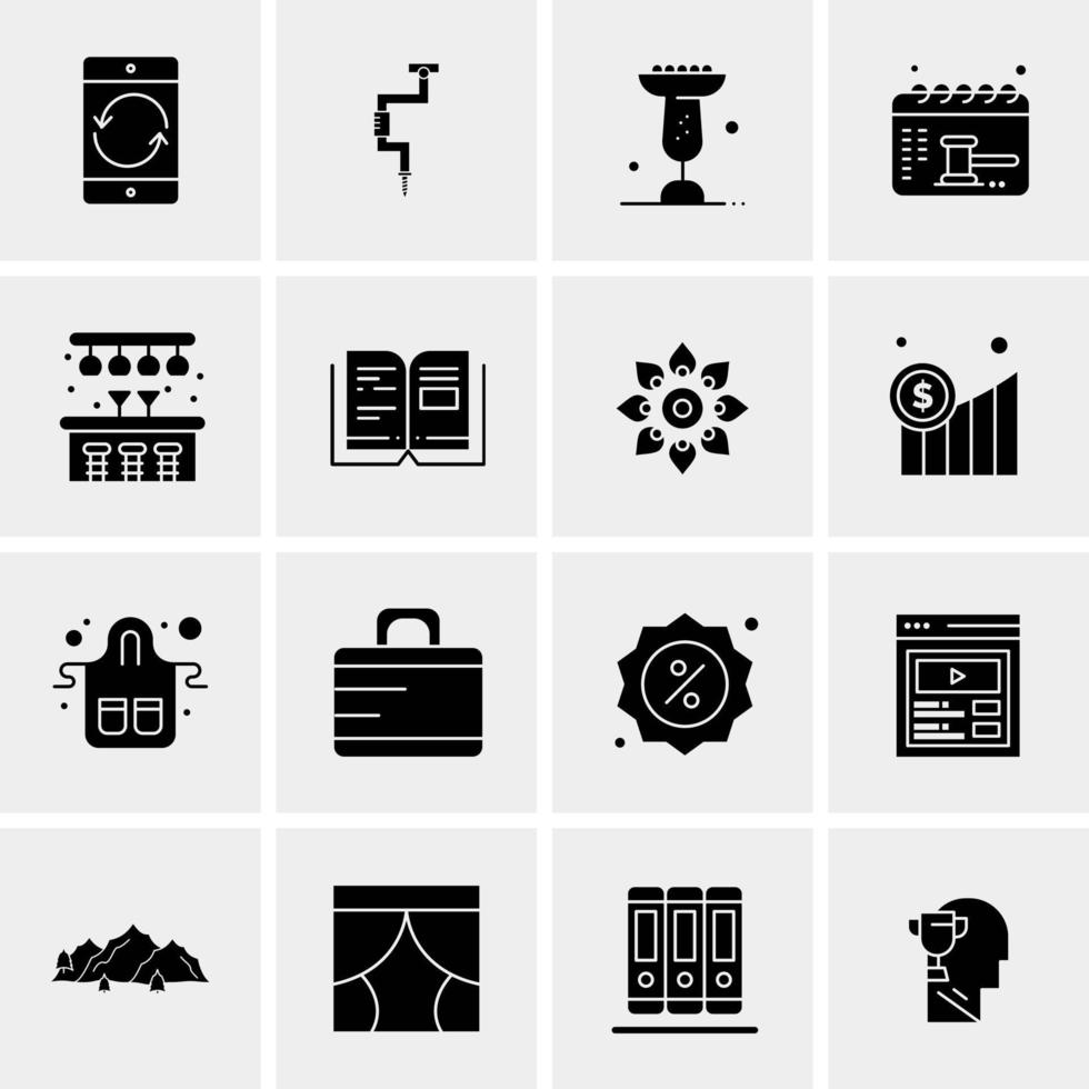 16 Universal Business Icons Vector Creative Icon Illustration to use in web and Mobile Related project