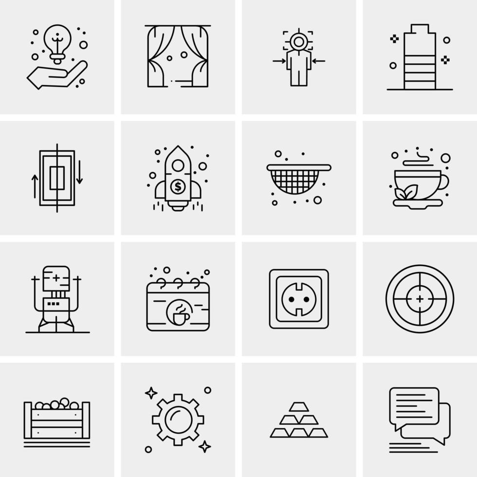 16 Universal Business Icons Vector Creative Icon Illustration to use in web and Mobile Related project