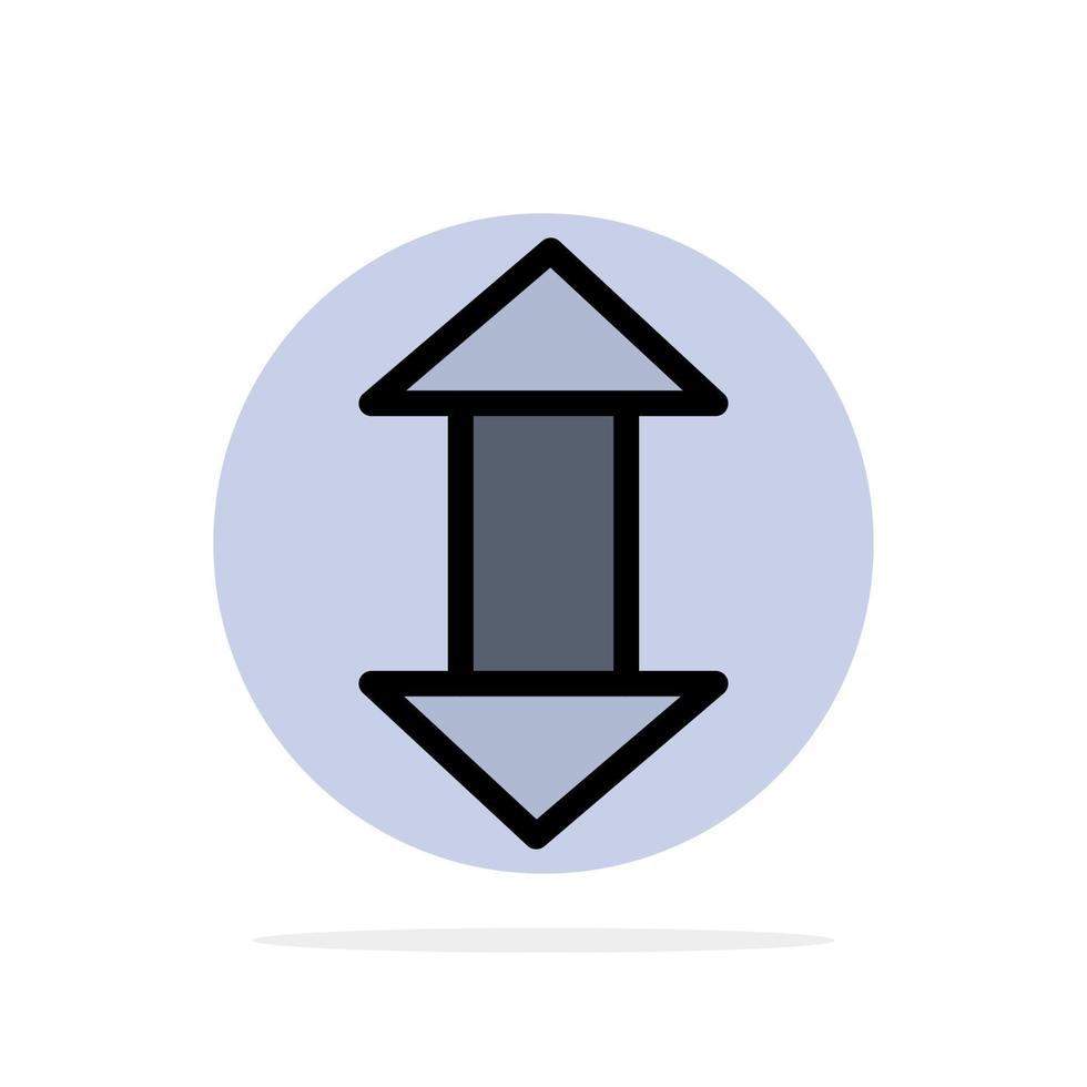 Arrow Arrows Up Down Abstract Circle Background Flat color Icon vector