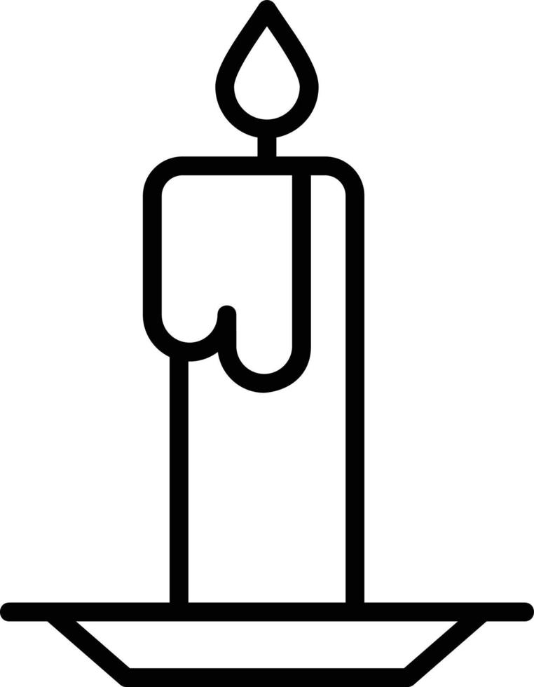 Candle Line Icon vector