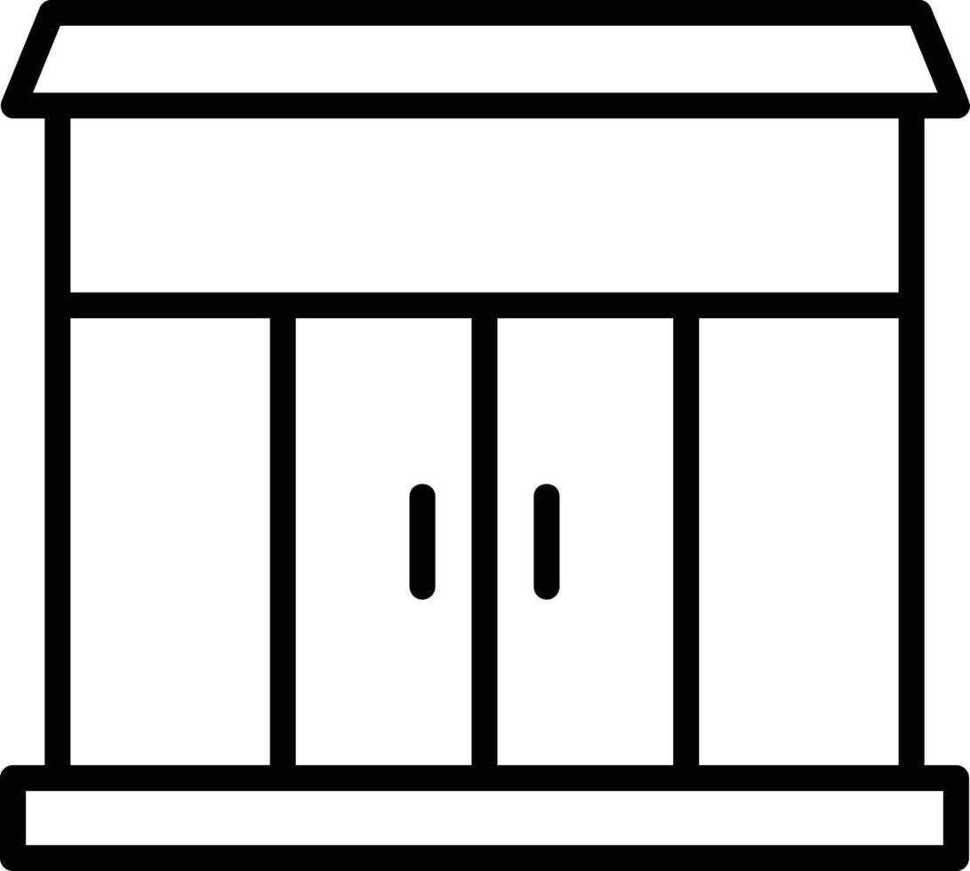 Storefront Line Icon vector