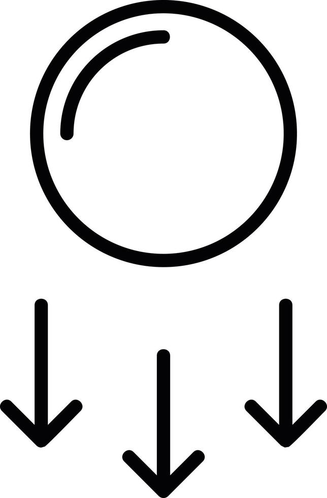 Gravitational Energy Line Icon vector