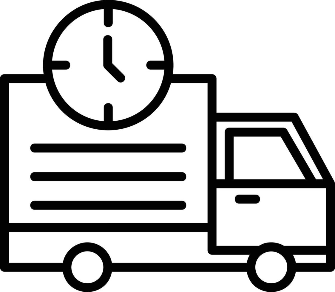 Delivery Time Line Icon vector