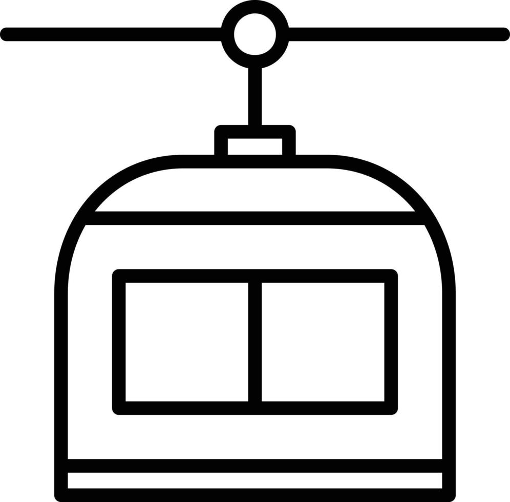 Chairlift Line Icon vector