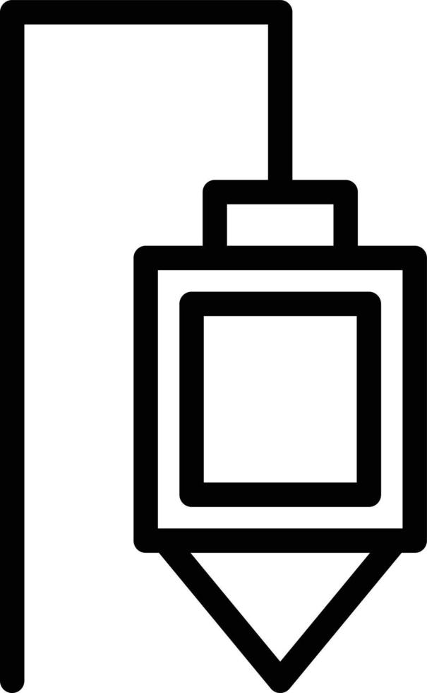 Plumb Bob Line Icon vector