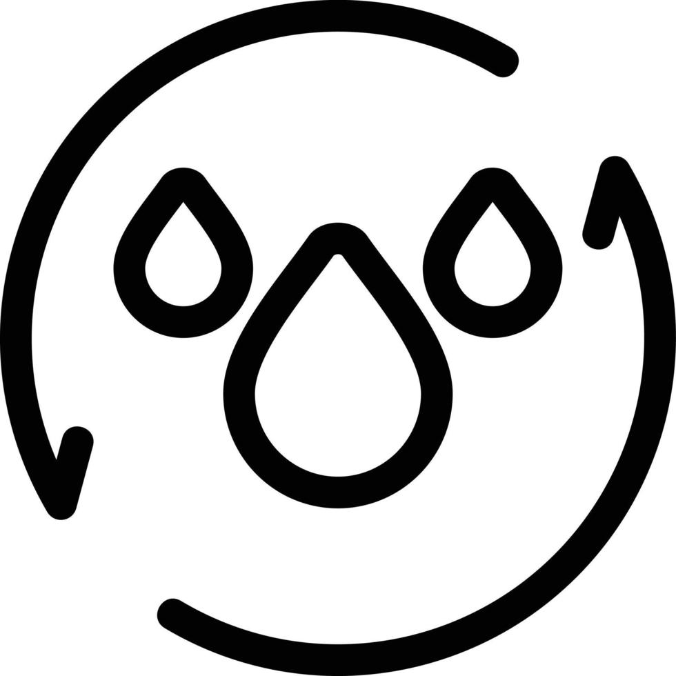 Save Water Line Icon vector