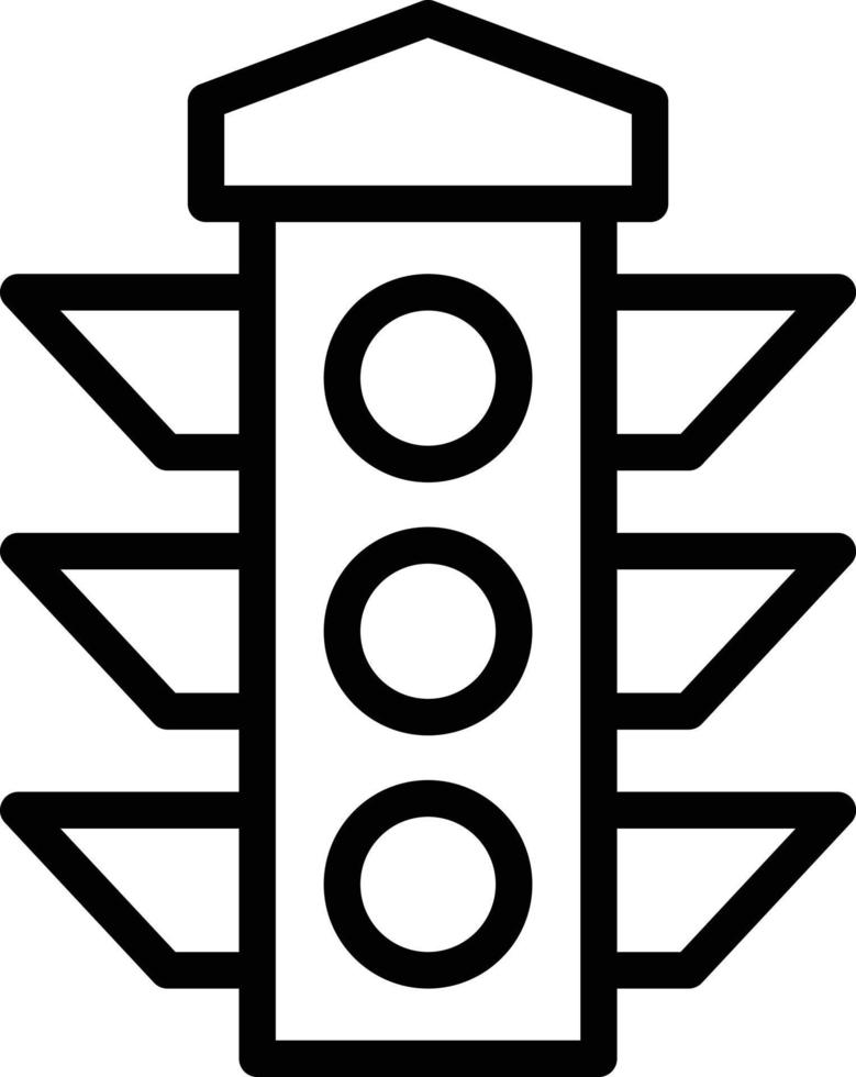 Traffic Lights Line Icon vector