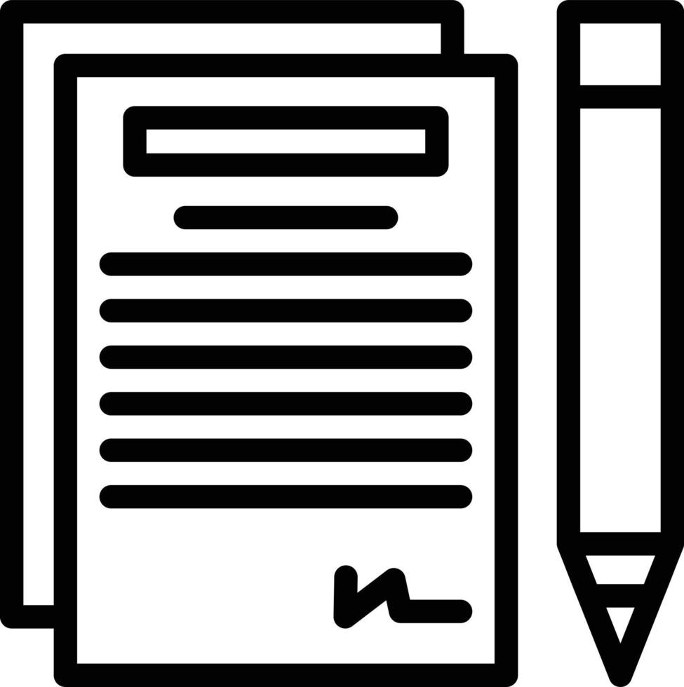 Contract Line Icon vector