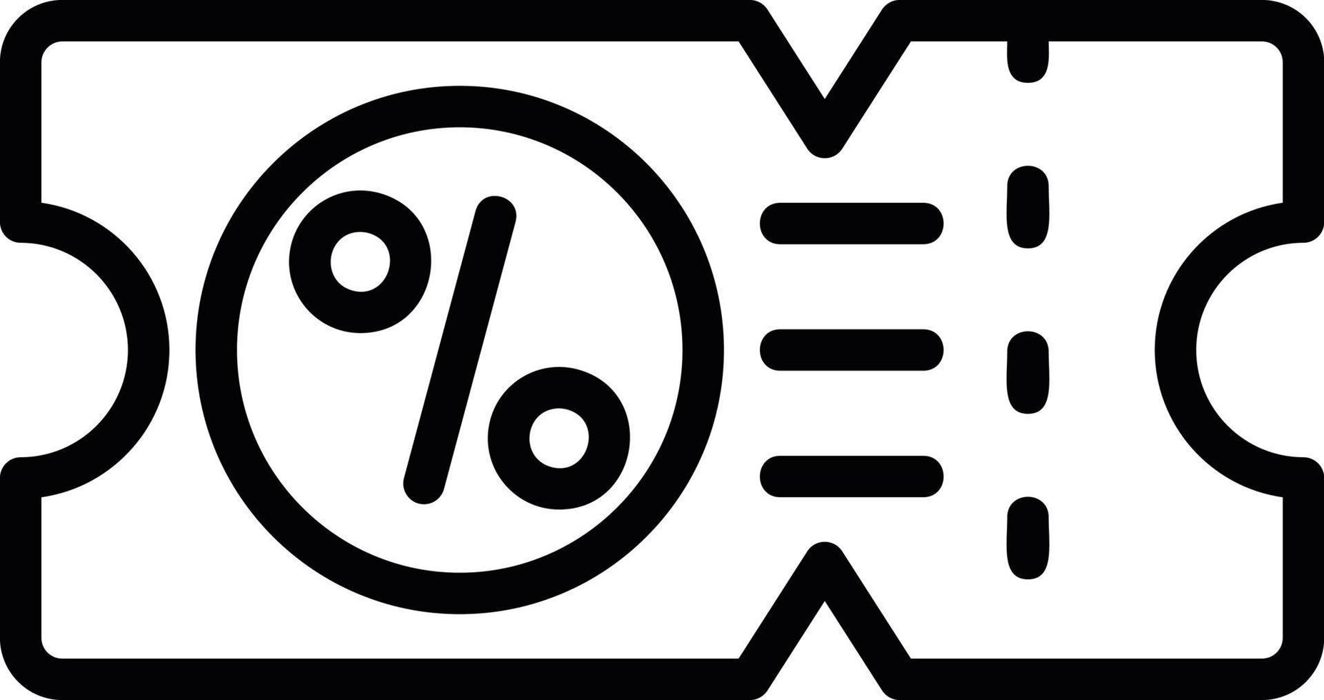 Coupon Line Icon vector