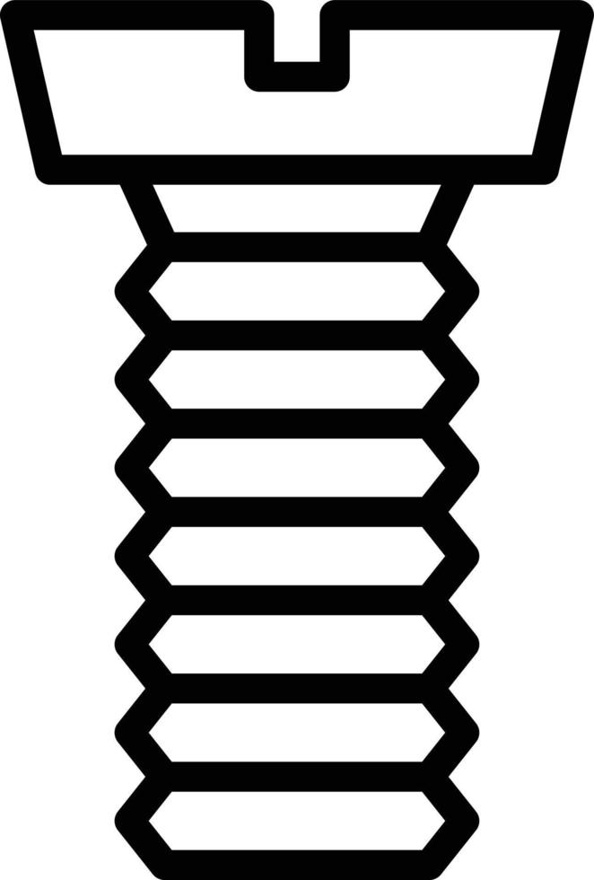 icono de línea de tornillo vector